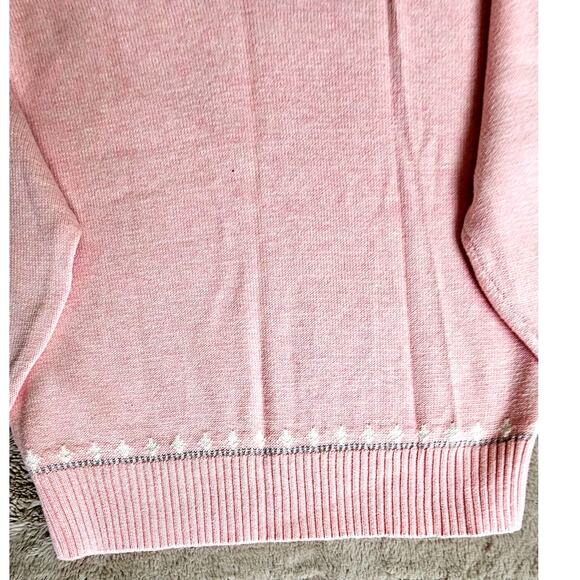 Pendleton Fair Isle Sweater 100% Cotton, Pink Blue, New Womens Sz S - Picture 4 of 8